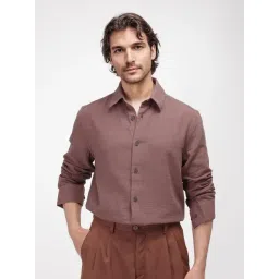 Rare Rabbit Maroon Cotton Relaxed Fit Solid Shirt-picture-30