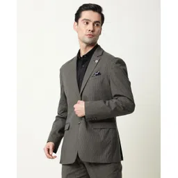 RARE RABBIT Men Alps Slim Fit Checked Single-Breasted Blazer-picture-14