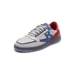 RARE RABBIT Men Amur Grey Colourblocked Leather Sneakers-picture-16