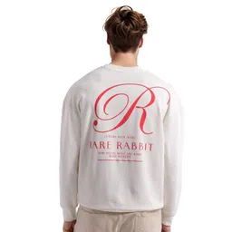 RARE RABBIT Men Back Printed Round Neck Cotton Pullover Sweatshirt-picture-49