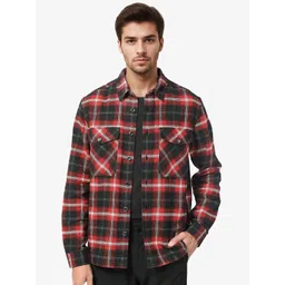 RARE RABBIT Men Bardot Checked Shacket-picture-23