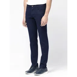 RARE RABBIT Men Clean Look Slim Fit Mid-Rise Stretchable Cotton Jeans image 3