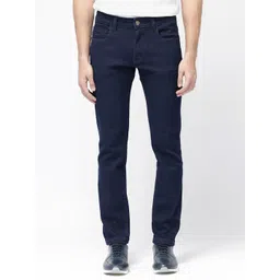 RARE RABBIT Men Clean Look Slim Fit Mid-Rise Stretchable Cotton Jeans image 1