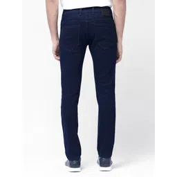 RARE RABBIT Men Clean Look Slim Fit Mid-Rise Stretchable Cotton Jeans image 2