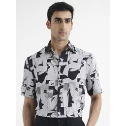 RARE RABBIT Men Comfort Boxy Opaque Printed Casual Shirt-picture-38