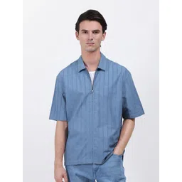 RARE RABBIT Men Comfort Boxy Striped Casual Shirt-picture-39