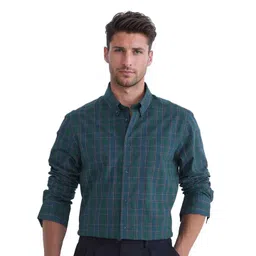 RARE RABBIT Men Comfort Button-Down Collar Checked Cotton Casual Shirt-picture-28