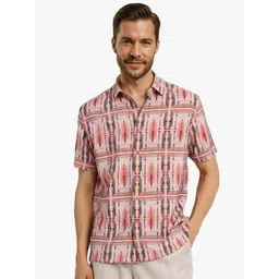 RARE RABBIT Men Comfort Checked Cotton Boxy Casual Shirt image 1