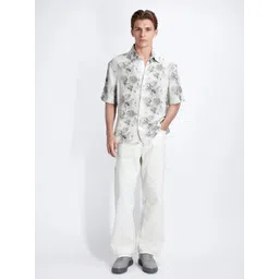 RARE RABBIT Men Comfort Fit Abstract Printed Spread Collar Cotton Casual Shirt-picture-23