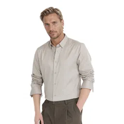 RARE RABBIT Men Comfort Fit Spread Collar Solid Cotton Formal Shirt-picture-34