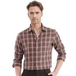 RARE RABBIT Men Comfort Opaque Checked Casual Shirt-picture-36
