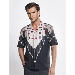 RARE RABBIT Men Comfort Opaque Printed Casual Shirt-picture-12