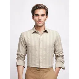 RARE RABBIT Men Comfort Opaque Striped Casual Shirt-picture-25