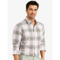 RARE RABBIT Men Comfort Spread Collar Checked Cotton Casual Shirt-picture-26