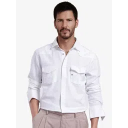 RARE RABBIT Men Comfort Spread Collar Solid Cotton Casual Shirt-picture-40