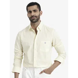 RARE RABBIT Men Comfort Spread Collar Solid Cotton Casual Shirt-picture-33