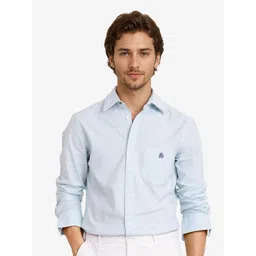 RARE RABBIT Men Comfort Spread Collar Solid Cotton Formal Shirt-picture-21