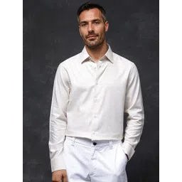 RARE RABBIT Men Comfort Spread Collar Solid Cotton Formal Shirt-picture-32