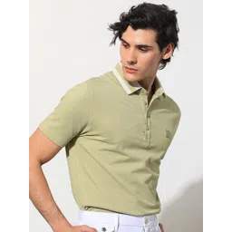 RARE RABBIT Men Divide Polo Collar Slim Fit Cotton T-Shirt-picture-28