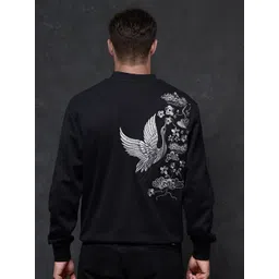 RARE RABBIT Men Graphic Printed Pullover Cotton Sweatshirt image 1