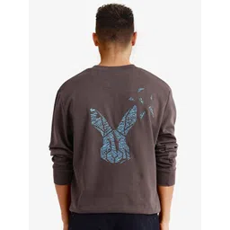 RARE RABBIT Men Graphic Printed Round Neck Cotton Sweatshirt-picture-17