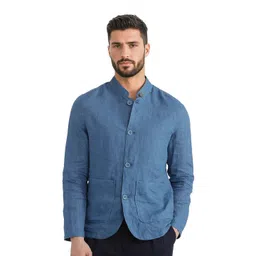 RARE RABBIT Men Mandarin Collar Solid Cotton Casual Tailored Jacket-picture-29