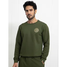 RARE RABBIT Men Pine Graphic Print Logo Sweatshirt-picture-27