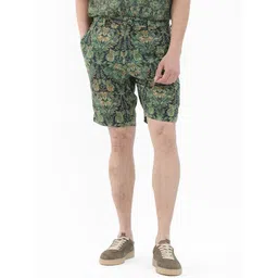 RARE RABBIT Men Rabeno Floral Printed Cotton Shorts-picture-31