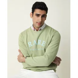 RARE RABBIT Men Raven Graphic Print Sweatshirt-picture-31