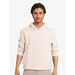 RARE RABBIT Men Solid Hooded Sweatshirt image 1