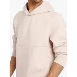 RARE RABBIT Men Solid Hooded Sweatshirt image 2