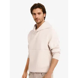 RARE RABBIT Men Solid Hooded Sweatshirt image 4