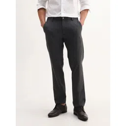 RARE RABBIT Men Solid Mid-Rise Regular Fit Tailored Trousers-picture-37