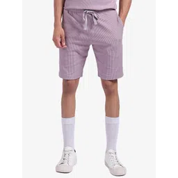 RARE RABBIT Men Striped Mid-Rise Regular Fit Above Knee Shorts-picture-11