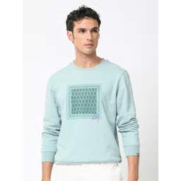 RARE RABBIT Men Totem Graphic Print Logo Sweatshirt-picture-24