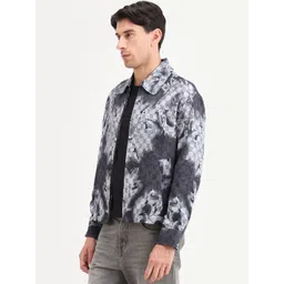 RARE RABBIT Men Twill Abstract Print Zipper Jacket-picture-20
