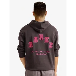 RARE RABBIT Men Typography Printed Hooded Sweatshirt-picture-29