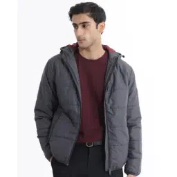 rare rabbit Men Zip-Front Hooded Regular Fit Bomber Jacket-picture-42