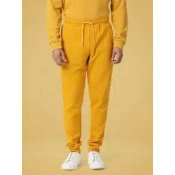 Rare Rabbit Mustard Relaxed Fit Solid Trackpants-picture-12