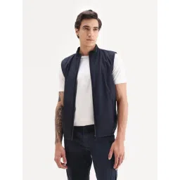 Rare Rabbit Navy Blue Polyester Solid Regular Fit Jacket-picture-39