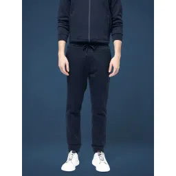 Rare Rabbit Navy Regular Fit Solid Trackpants-picture-20