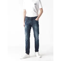 Rare Rabbit Navy Slim Fit Fit Solid Jeans-picture-26