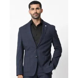 Rare Rabbit Navy Tailored Fit Checks Formal Suit-picture-19