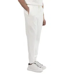 Rare Rabbit Off White Regular Fit Solid Trackpants image 3