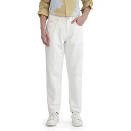 Rare Rabbit Off White Relaxed Fit Solid Jeans-picture-40