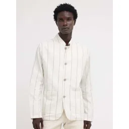 Rare Rabbit Off White Relaxed Fit Stripes Jacket-picture-41