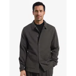 Rare Rabbit Olive Relaxed Fit Solid Jacket-picture-34