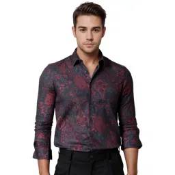 Rare Rabbit Pink Comfort Fit Paisley Shirt-picture-24