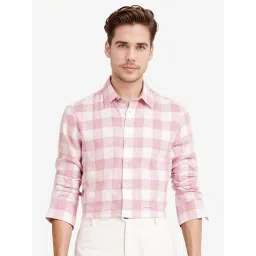 Rare Rabbit Pink Regular Fit Checks Shirt image 1