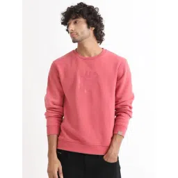 Rare Rabbit Pink Regular Fit Embroidered Sweatshirt-picture-41